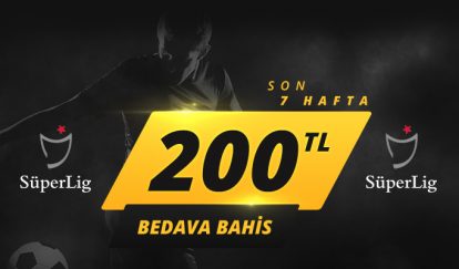 Süper Lig'e 200 TL Bedava Bahis mb